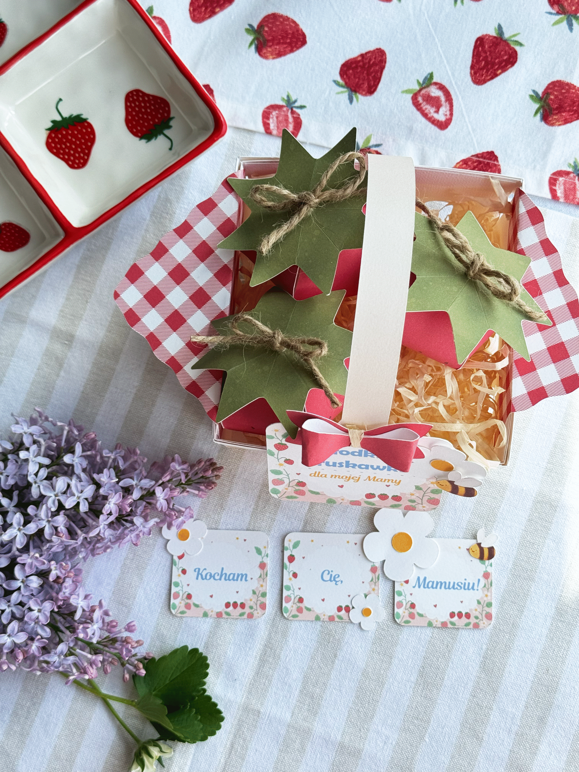 Koszyczek z Truskawkami dla Mamy - obrazek 6
