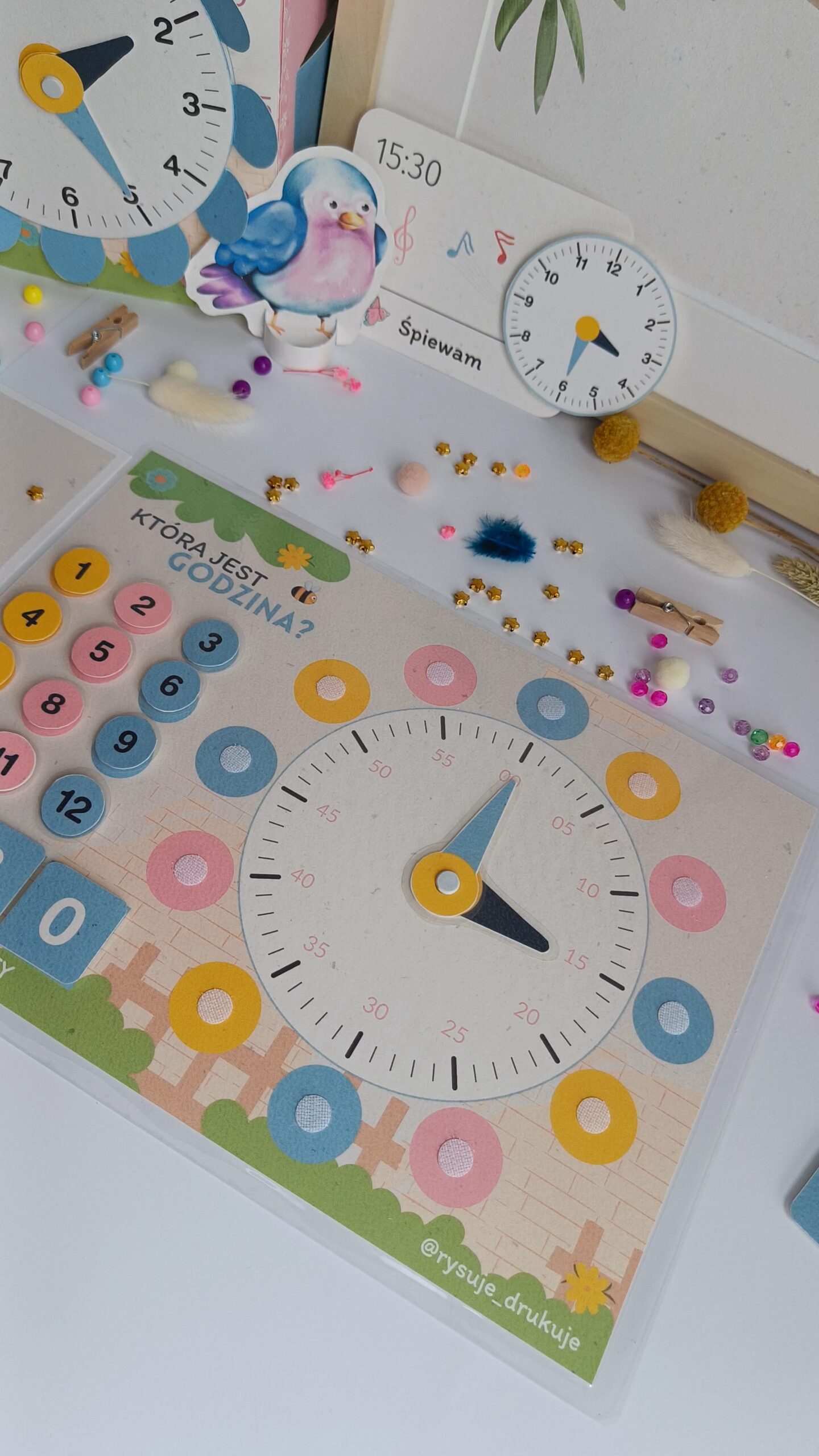 Plansza z zegarem