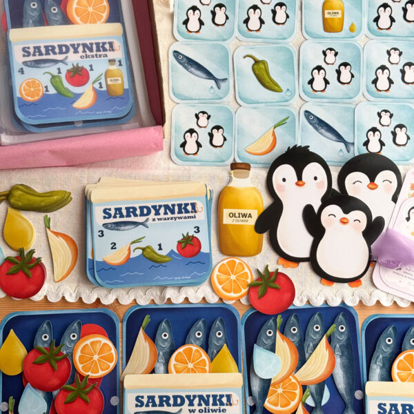 Sardynki i Pingwinki PACZKA z gotową zabawą 01
